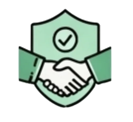 Handshake representing trust between brand and customer
